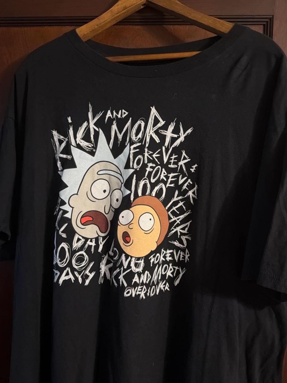 Rick and Morty Black Short-Sleeve Graphic Tee
